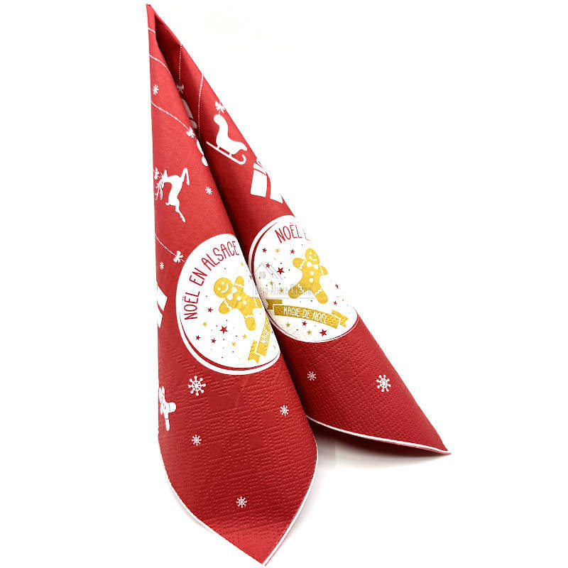 Lot de 20 Serviettes Noël en Alsace