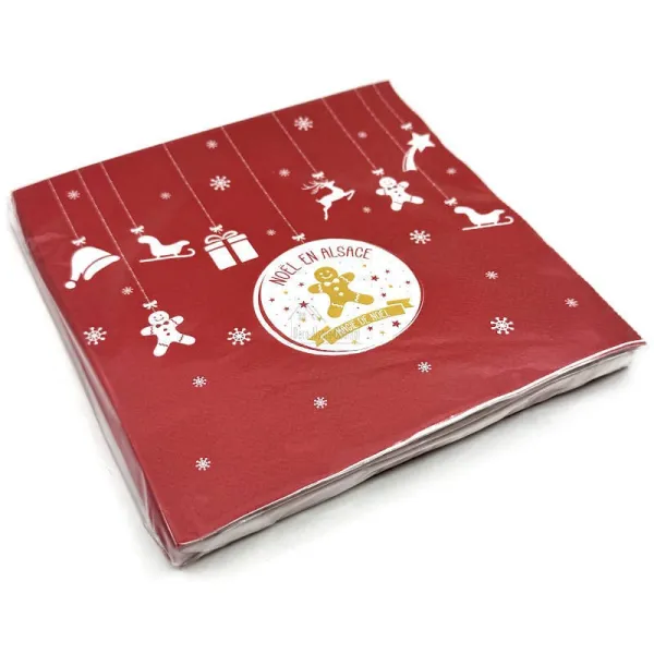 Lot de 20 Serviettes Noël en Alsace