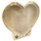 Tirelire Coeur en Bois gravé Bretzel Alsace