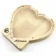 Tirelire Coeur en Bois gravé Bretzel Alsace