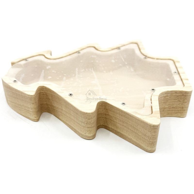 Tirelire forme Sapin en Bois Naturel