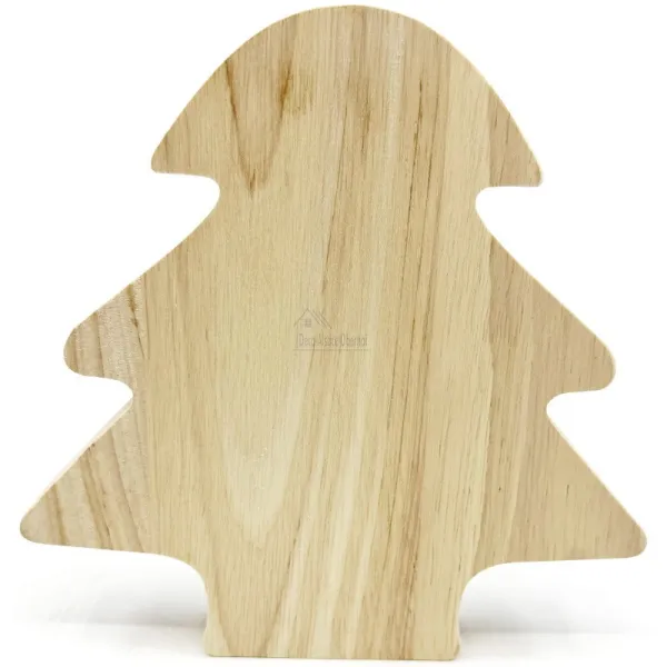 Natural Wood Fir Tree Money Box