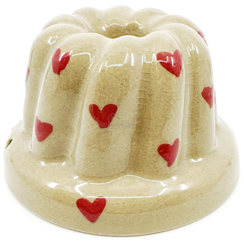 Soufflenheim Kougelhopf Mould Taupe Heart 12 cm