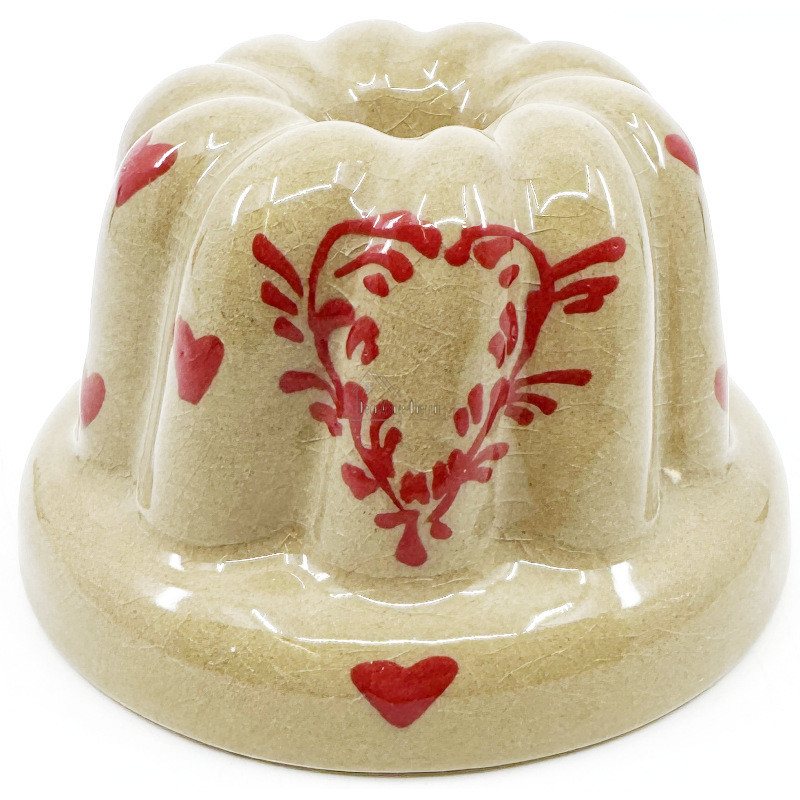 Soufflenheimer Gugelhupf-Form Taupe Herz 12 cm