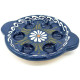 Snail dish 6 holes Bleu de Soufflenheim Daisy