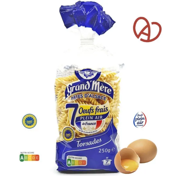 Top quality durum wheat semolina Twisted Noodles