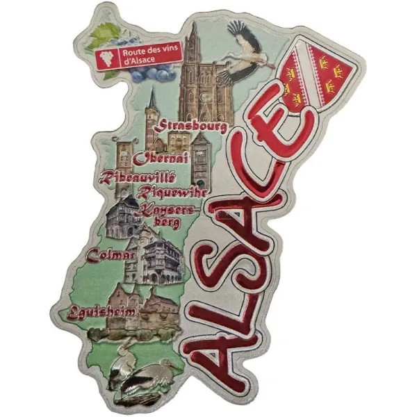 Adhesive Sticker Auto Premium Auto wine road of Alsace