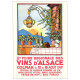 Postkarte Hansi Plakat Messe Elsässer Wein 1949