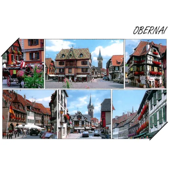 Carte Postale vue du Centre Ville d'Obernai