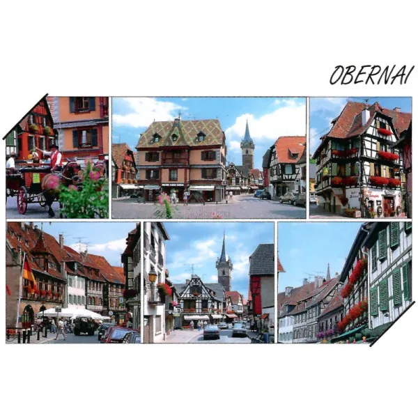 Carte Postale vue du Centre Ville d'Obernai