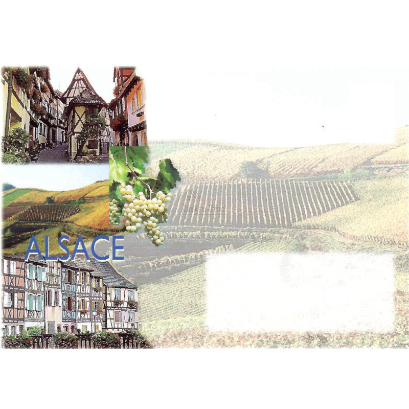 Alsace Vineyard decorated envelope