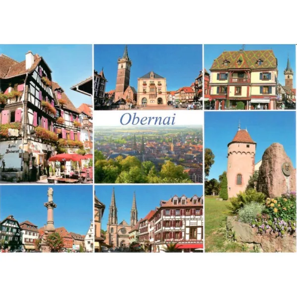 Postkarte Ansichten von Obernai