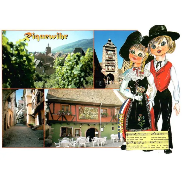 Carte Postale Vue du Vignoble à Riquewihr