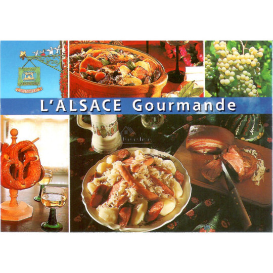Carte Postale l'Alsace Gourmandes et Paysages