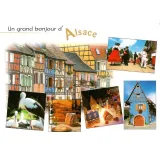 Postcard A Big Hello from Alsace