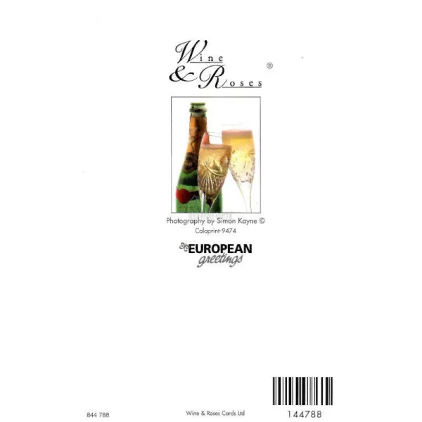 Carte de Voeux Champagne Heureux Mariage