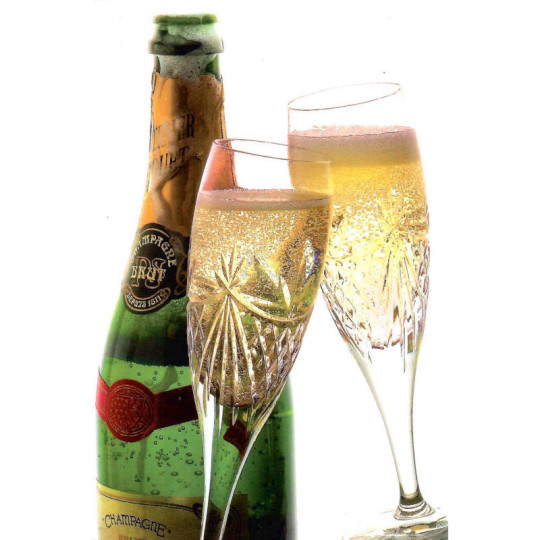 Glückwunschkarte Champagne Glückliche Hochzeit