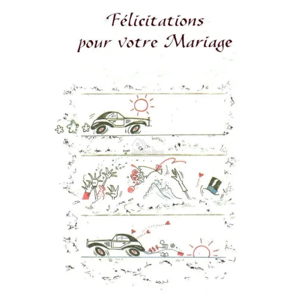 Carte Félicitations pour votre Mariage
