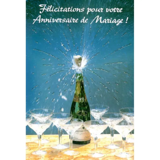 Carte de Voeux Félicitation pour votre Anniversaire de Mariage
