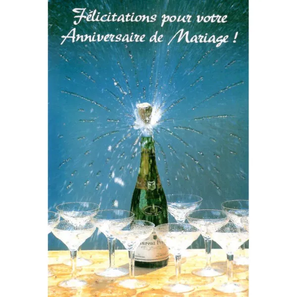 Carte de Voeux Félicitation pour votre Anniversaire de Mariage