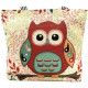 Grand Sac à Bandoulière motif Chouette Hibou en Toile