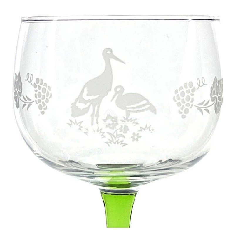 Lot de 3 x 2 Verres à Vin d'Alsace décor Alsace