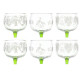Set von 3 x 2 Weingläsern Elsass Dekor Elsass
