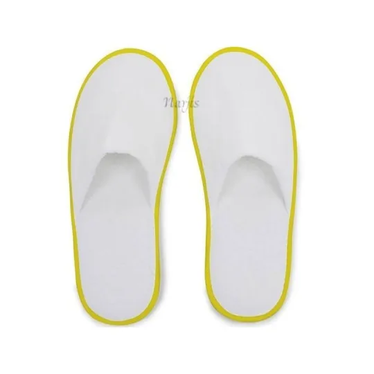 Chausson jaune salle de bain en éponge absorbante