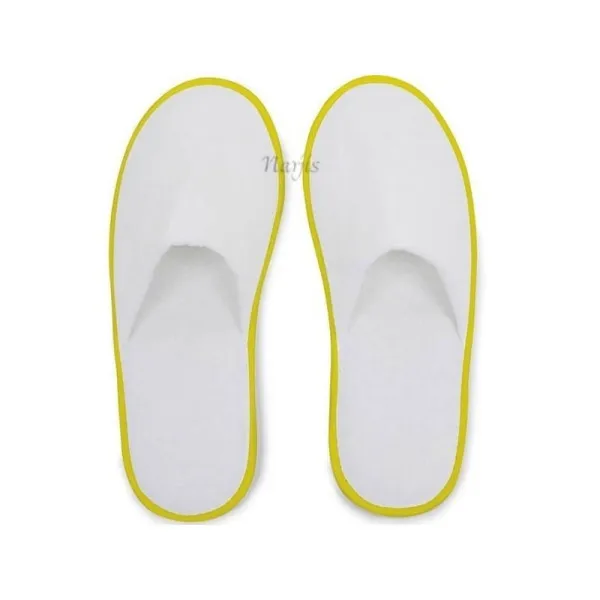 Chausson jaune salle de bain en éponge absorbante