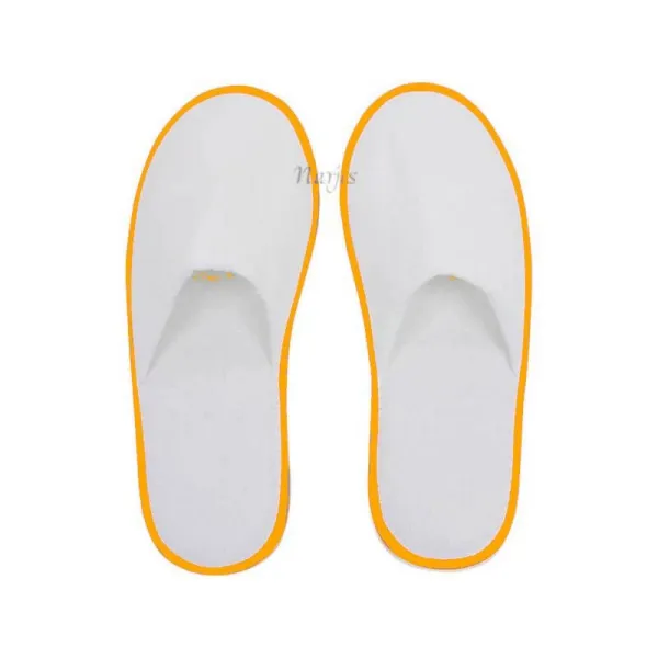 Chausson orange salle de bain en éponge absorbante