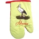 Lot de Gant et Manique de Cuisine jaune décor Cigogne et Alsace
