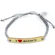 Bracelet Fantaisie Gris en Cuir Coulissant | Inspiration Alsace