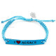 Bracelet Fantaisie Bleu en Cuir Coulissant | Inspiration Alsace