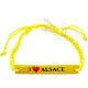 Bracelet Fantaisie Jaune en Cuir Coulissant | Inspiration Alsace