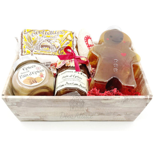 Geschenkkorb mit Lebkuchen aus dem Elsass