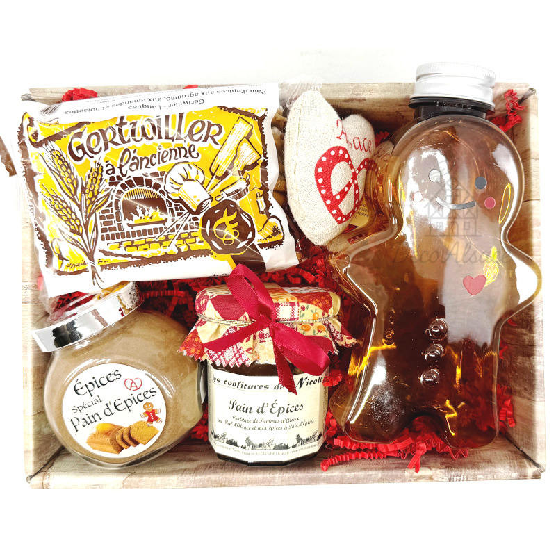 Geschenkkorb mit Lebkuchen aus dem Elsass