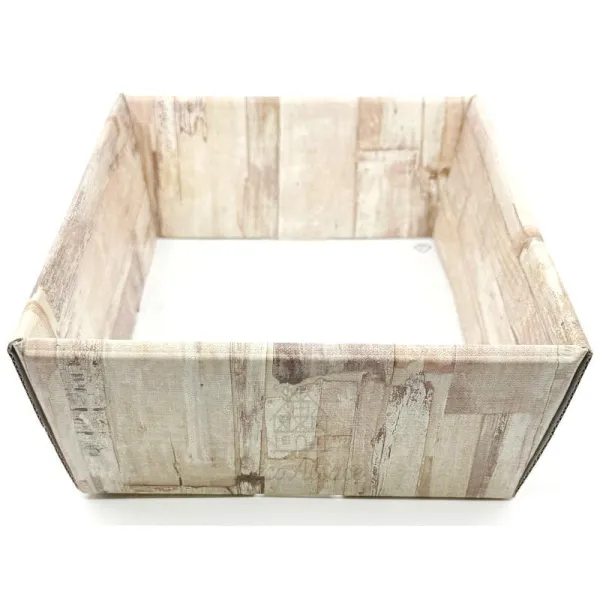 Panier vide en carton ton Bois