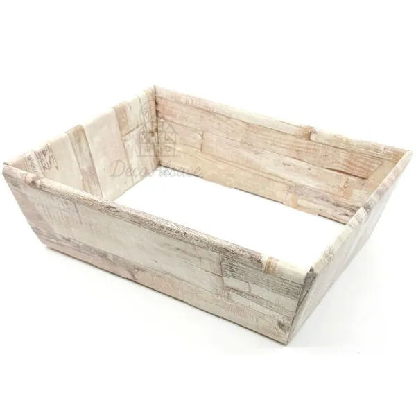 Panier vide en carton ton Bois