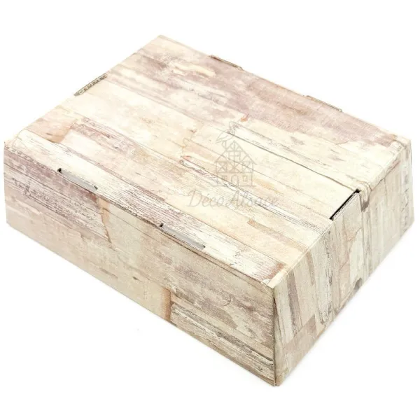 Panier vide en carton ton Bois