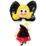 Magnet Dekorativer Elsass in Kopfbedeckungen und Gelände gelenkigen