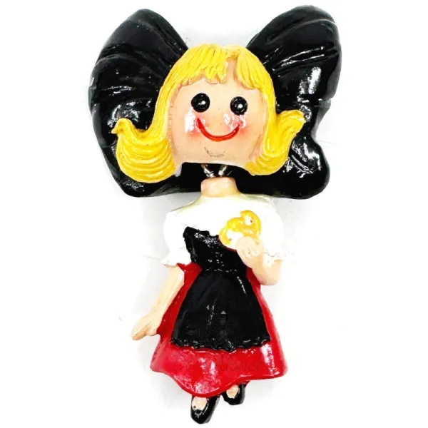 Magnet Dekorativer Elsass in Kopfbedeckungen und Gelände gelenkigen