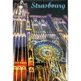 Decorative Magnet Strasbourg Cathedral illuminated
