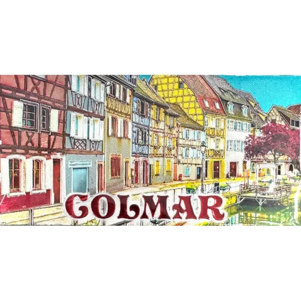 Magnet Panoramique en relief La Petite Venise de Colmar