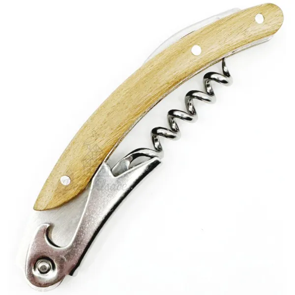 3-in-1 Kellnermesser aus Akazienholz und Edelstahl