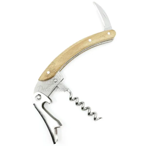 3-in-1 Kellnermesser aus Akazienholz und Edelstahl