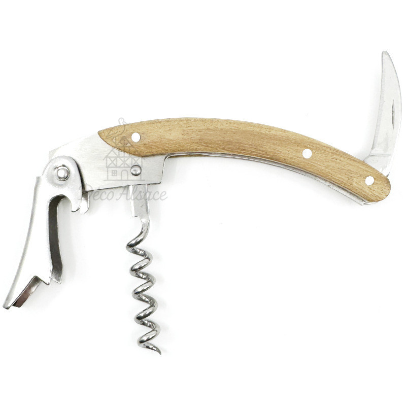3-in-1 Kellnermesser aus Akazienholz und Edelstahl
