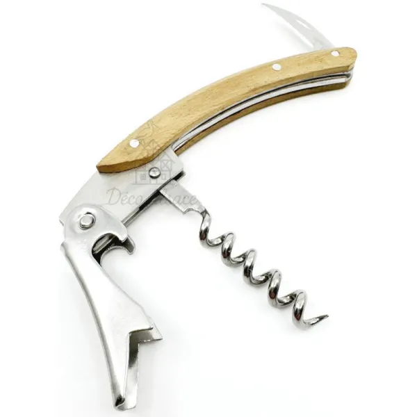 3-in-1 Kellnermesser aus Akazienholz und Edelstahl