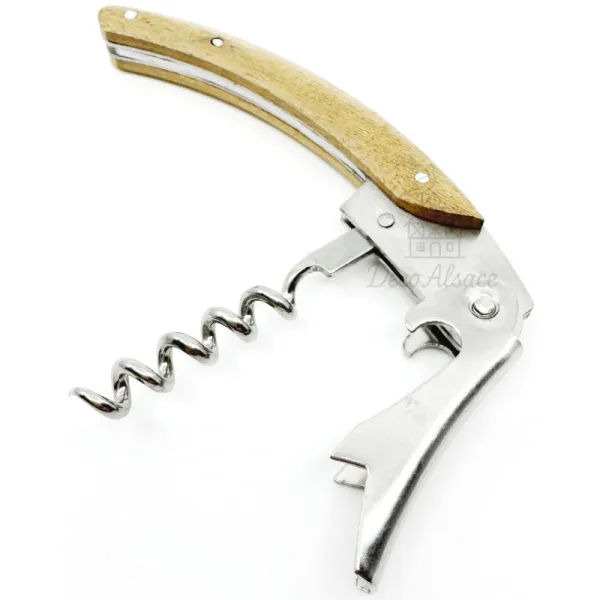 3-in-1 Waiter’s Corkscrew in Acacia Wood with Custom One-Line Engraving