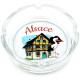 Souvenir-Aschenbecher Elsass Fachwerkhaus und Storch