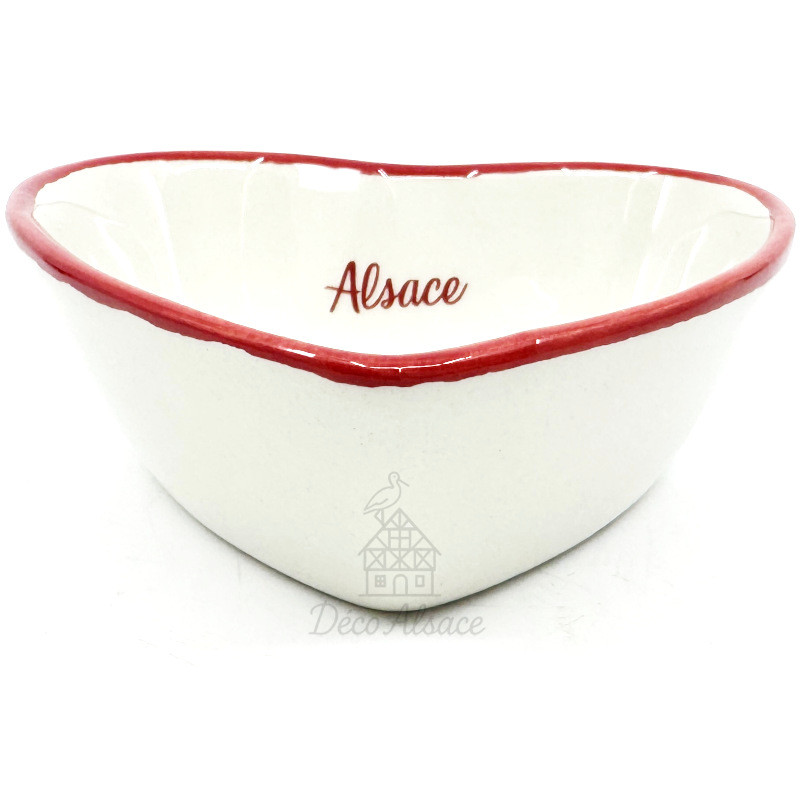 Alsace Heart Ceramic Dish Traditional Couple